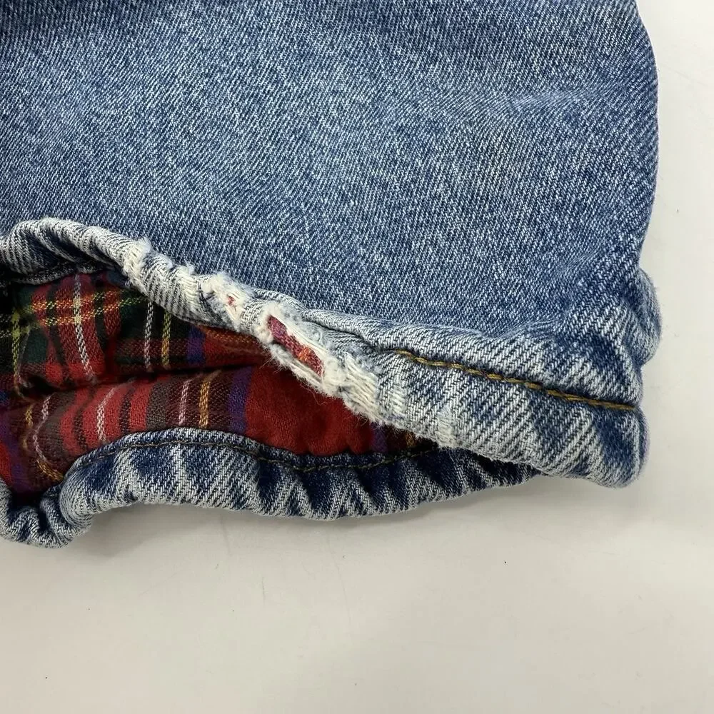 Vtg LL Bean Flannel Lined Jeans 38x30 Blue Denim‎ Winter Work Outdoor Cabin Warm